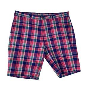 Brooks Brothers size 40 Colorful Plaid Shorts pink golf casual